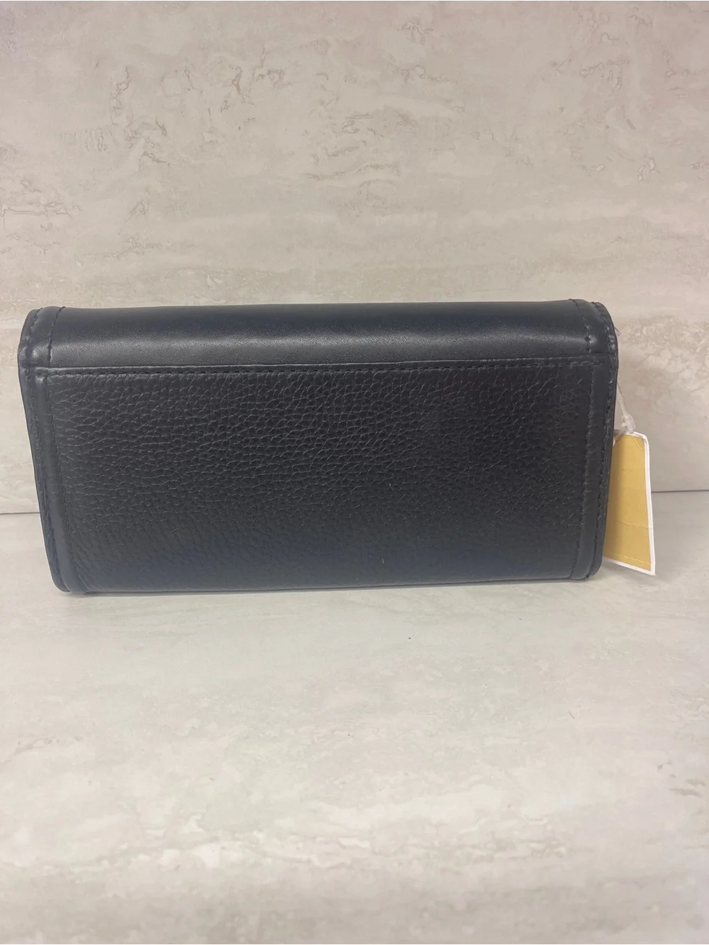 Michael Kors Fulton Flap Continental Wallet Black Pebble Leather